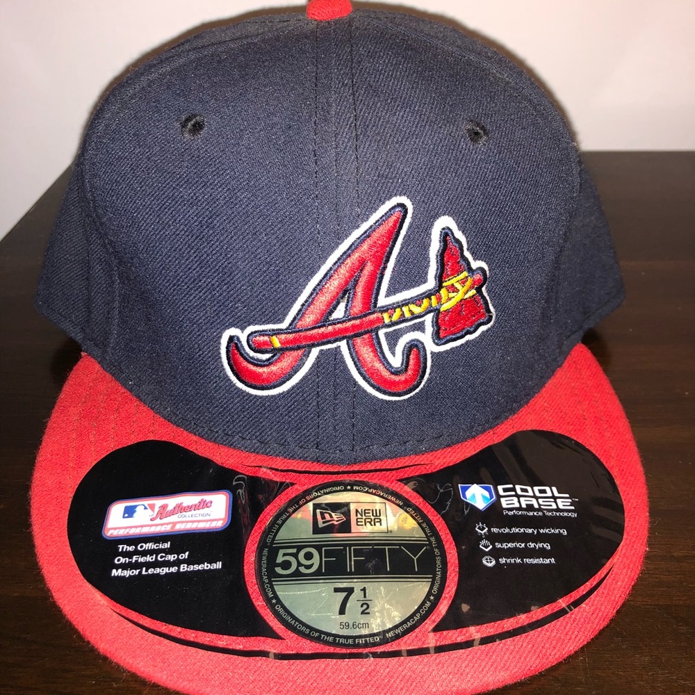 New Era Atlanta Braves Fitted Hat Sz 7 1/2